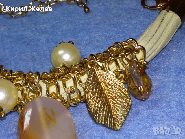 ГИЗДАВА МОДНА ВИНТИДЖ АРТ ГРИВНА ХЕНД - МЕЙД БИЖУ 44157, снимка 8 - Гривни - 44756145