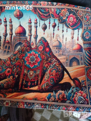 Плюшено ориенталско килимче, снимка 4 - Декорация за дома - 53190797