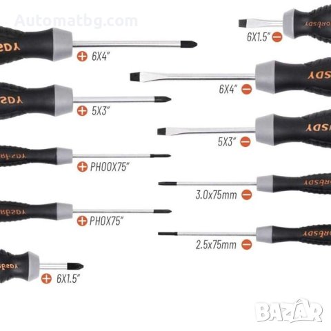 Комплект отвертки Automat, Със стойка, 21бр, снимка 4 - Аксесоари и консумативи - 41845588
