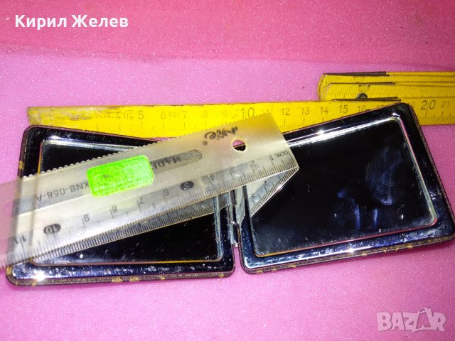 ЕЛЕГАНТНО МОДНО ДВОЙНО ДАМСКО ДЖОБНО ОГЛЕДАЛЦЕ МНОГО КРАСИВО 42956, снимка 4 - Други ценни предмети - 44147825