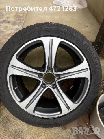 Джанти с гуми в добро състояние 8j*18H2. ET43.  5*112, снимка 2 - Гуми и джанти - 53249678