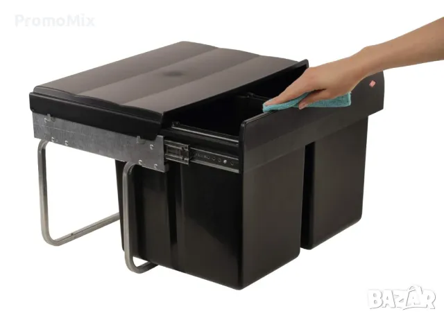 Кош за отпадъци Wesco 280150 30л За вграждане кош за боклук разделно събиране 2 отделения, снимка 2 - Други стоки за дома - 49008991