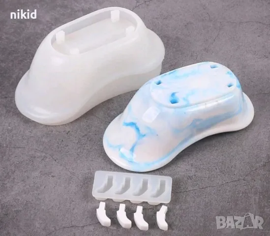 3D Вана корито силиконов молд форма смола гипс поставка сапун сапунерка купа купичка свещник свещ, снимка 4 - Форми - 49070119