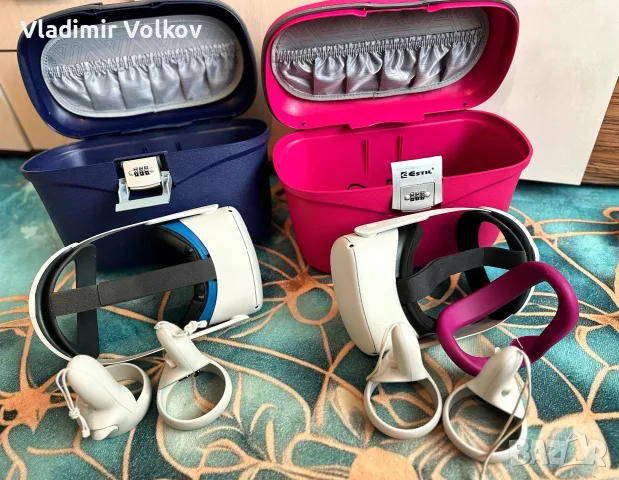 Meta Oculus Quest 2 256GB — Пълен премиум комплект (Elite Strap + PC Link кабел + Кейс + Маска)