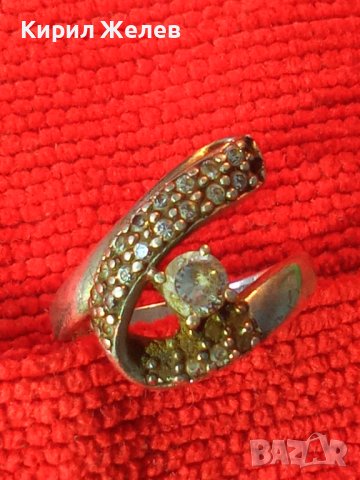 ПРЕКРАСЕН СКЪПОЦЕНЕН МАРКОВ СРЕБЪРЕН АРТ ПРЪСТЕН СРЕБРО 925 olx С ИСКРЯЩИ ФАСЕТИРАНИ ЦИРКОНИ 38506, снимка 2 - Пръстени - 41450903