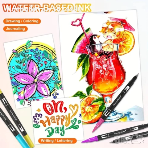  Маркери тип Четка за Дизайнери и Илюстратори 4735, снимка 4 - Рисуване и оцветяване - 52541591