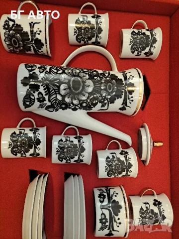 порцеланов сервиз за кафе,луксозен,фабрика Разград