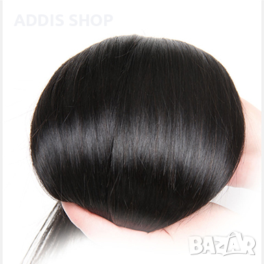 Индийска коса с дантела (1 сноп) - права/човешка коса, снимка 7 - Продукти за коса - 44607597