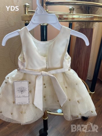 Бебешка официална рокличка с къси сатенени панталонки, снимка 2 - Бебешки рокли - 44015578