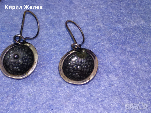 СТАРИ ОРНАМЕНТИРАНИ ЛАКИРАНИ СРЕБЪРНИ РЕТРО ОБЕЦИ ВИСОКА ПРОБА СРЕБРО РЪЧНА МАЙСТОРСКА РАБОТА 43204, снимка 7 - Антикварни и старинни предмети - 44707315