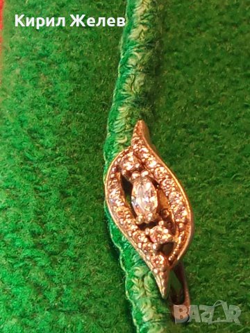 СРЕБЪРНА АЖУРНА СКЪПОЦЕННА ОБЕЦА СРЕБРО 925 АНГЛИЯ с ИСКРЯЩИ ФАСЕТИРАНИ КАМЪНИ ЦИРКОНИЙ 38210, снимка 12 - Обеци - 40938237