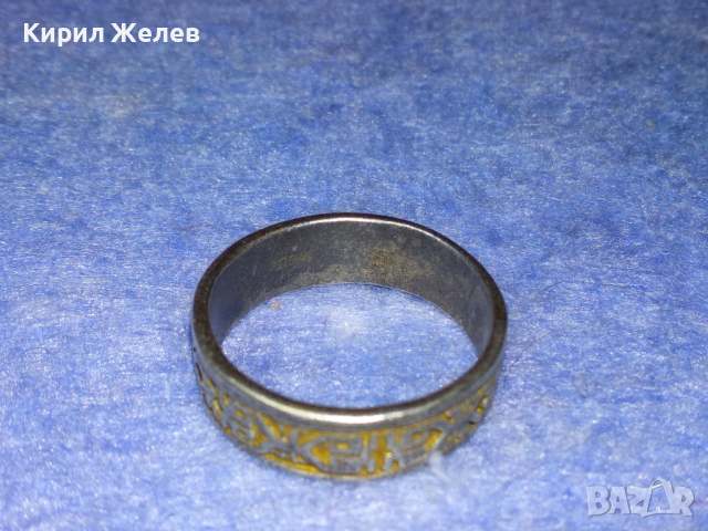 СТИЛНО ОРНАМЕНТИРАН СРЕБЪРЕН ПРЪСТЕН ОКСИДИРАНО СРЕБРО S925 АРТ ХАЛКА РЪЧНА ИЗРАБОТКА 43799, снимка 12 - Пръстени - 44722760