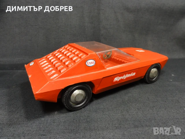 СТАРА РЕТРО СОЦ ПОЛСКА ПЛАСТМАСОВА ИГРАЧКА СПОРТНА КОЛА , снимка 4 - Колекции - 50593934