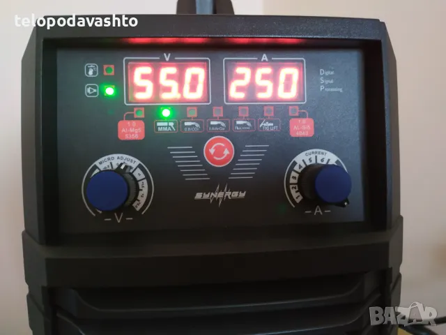 250 PROFESSIONAL Синергичен Заваръчен / Телоподаващ апарат за Алуминий MIG MMA TIG 250 -Телоподаващо, снимка 3 - Други машини и части - 19635679