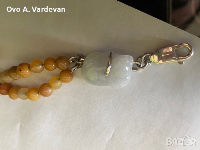 Гривна естествени Jadeite камъни, снимка 2 - Гривни - 42331635