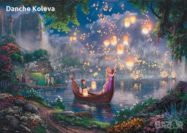 Пъзел Schmidt от 1000 части - Рапунцел, Томас Кинкейд, снимка 2 - Пъзели - 52302595