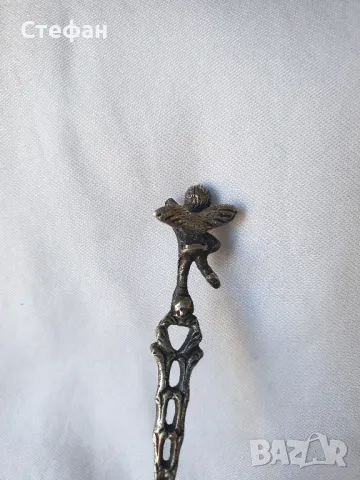 Сребърна лъжичка, снимка 6 - Антикварни и старинни предмети - 50105106