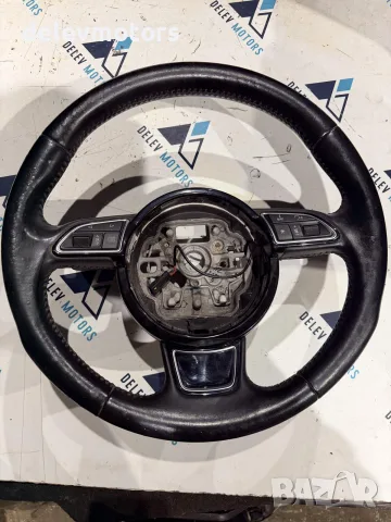 4G0419091S трилъчев кожен мултифункционален волан с пера от Audi A6 Allroad C7, 3.0 TDI quattro