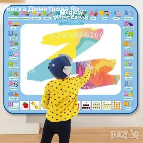 Комплект за оцветяване и рисуване Aqua – Магическа водна подложка с теми за деца TV1030, снимка 3 - Рисуване и оцветяване - 50145385