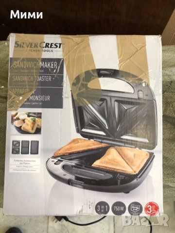 ТОСТЕР ЗА САНДВИЧИ SilverCrest SSMW 750 C3, снимка 4 - Друга електроника - 39336662