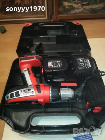 BLACK+DECKER КУФАР ЗАРЯДНО И 2 БАТЕРИИ 0108231327, снимка 4 - Бормашини - 41722716