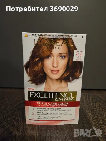 L'oreal Excellence Creme, Боя за коса 5.3 Light  Golden Brown, снимка 1 - Продукти за коса - 49318192