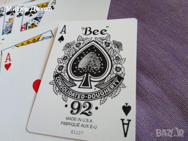 Bee club special playing cards #92 карти за игра 52+3 нови пластик 100% американски в кутия, снимка 6 - Карти за игра - 39160906