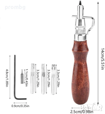 кожарски регулируем резец за канал с 5 приставки, , снимка 7 - Други инструменти - 26311174
