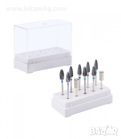 СТОЙКА ЗА 10 БРОЯ НАКРАЙНИЦИ ЗА ЕЛЕКТРИЧЕСКА ПИЛА ЗА НОКТИ - КОД  3182, снимка 6 - Продукти за маникюр - 33888310