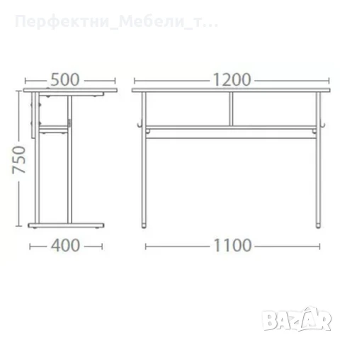 Икономично ученическо двойно бюро за класна стая.Бърза доставка до училището.Специални цени!, снимка 2 - Бюра - 51116404