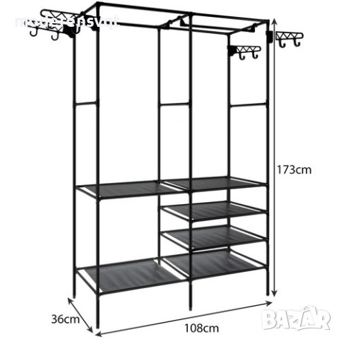 Закачалка гардероб за дрехи, снимка 6 - Органайзери - 42655433