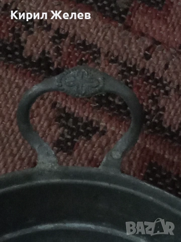 Антикварен калаен съд (купичка)с дръжки 54275, снимка 5 - Антикварни и старинни предмети - 53624465