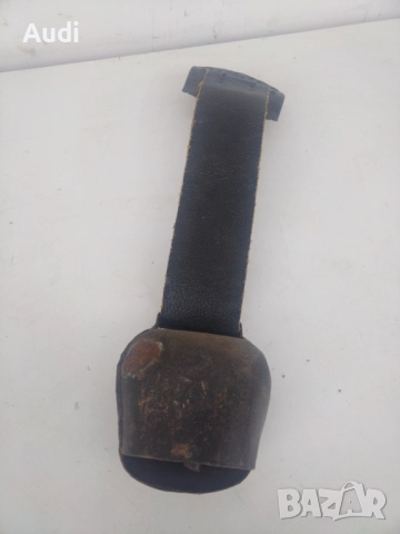 Голям чан хлопка звънец с кожена каишка, снимка 2 - Антикварни и старинни предмети - 52792070