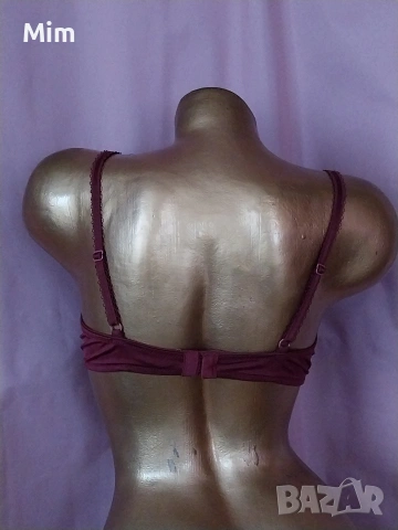 80 В Сатенен сутиен бордо, снимка 5 - Бельо - 53626727