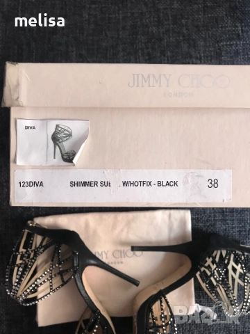 Jimmy Choo Diva  Сандали Оригинал С кристали, снимка 4 - Сандали - 52165346
