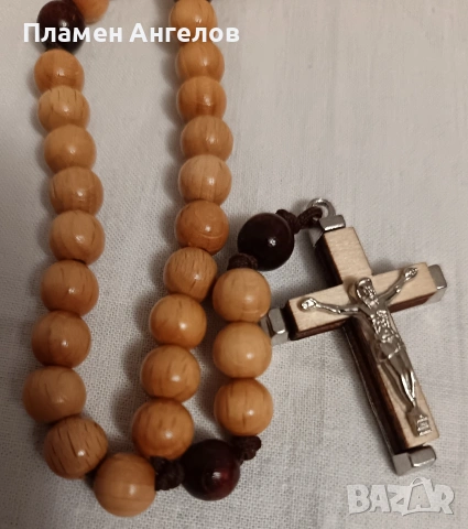 Малка броеница от дървени мъниста , снимка 4 - Антикварни и старинни предмети - 53743544