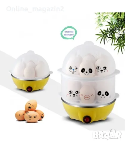 Яйцеварка с пара за 14 яйца с таймер, снимка 1