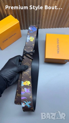 колани от естествена кожа в кутия Louis Vuitton , снимка 2 - Колани - 53654087