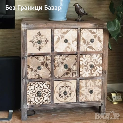 Нови винтидж самозалепващи плочки 24 броя водоустойчиви за кухня баня, снимка 5 - Други - 52497756