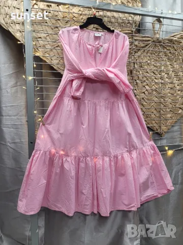 дълга розова рокля XL, снимка 1