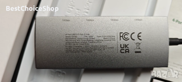 UGREEN 10Gbps USB C Хъб 4 Порта Мултипорт Сплитер – Съвместим с MacBook, iPad, iPhone, снимка 3 - Кабели и адаптери - 53420887