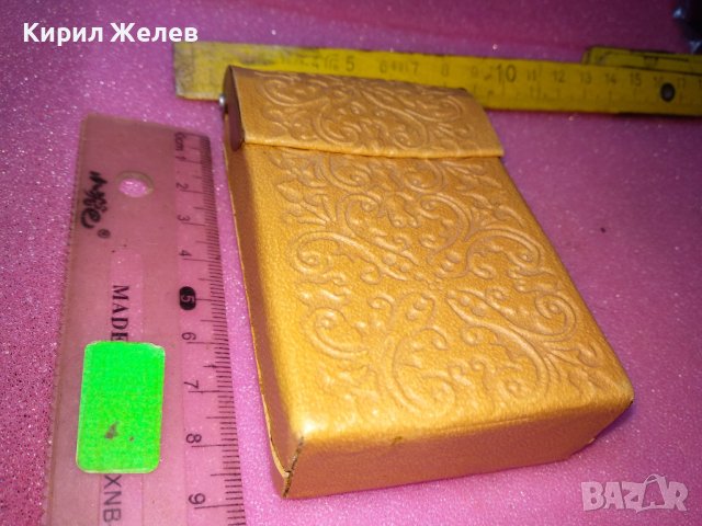 Стар СТИЛНО ОРНАМЕНТИРАН ВИНТИДЖ КАЛЪФ За ЦИГАРИ ТАБАКЕРА от ЕКО КОЖА 42896
