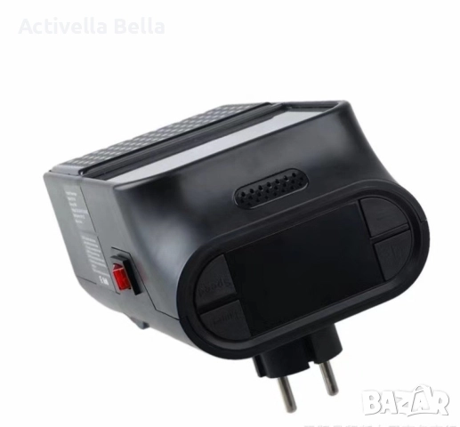 TV249 Мини печка с камина ефект / Материал: ABS; Цвят: черен; Напрежение: 220 V; Мощност: 500 W; Раз, снимка 5 - Отоплителни печки - 52557896