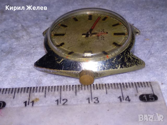 POLJOT 17 Jewels MADE in USSR Стар РУСКИ МЕХАНИЧЕН КОЛЕКЦИОНЕРСКИ МЪЖКИ ЧАСОВНИК ПОЛЕТ 28535, снимка 4 - Антикварни и старинни предмети - 41399699