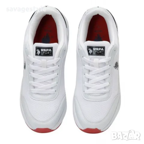 Мъжки маратонки US POLO Assn Moss Shoes White, снимка 4 - Маратонки - 47517670