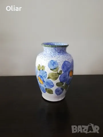 Много красива, ръчно рисувана ваза. Керамика. , снимка 3 - Декорация за дома - 47884433