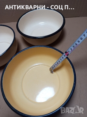 Комплект Соц Стари Емайлирани Купички Купи Съдове. , снимка 12 - Антикварни и старинни предмети - 51781393