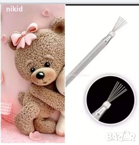 метален инструмент скулптуриране текстурна четка за моделиране фондан глина spider лак декорация 