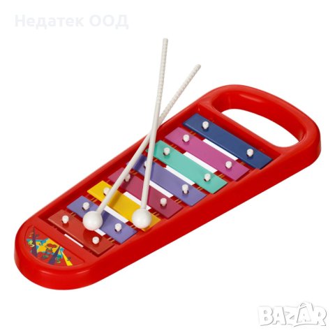 Ксилофон с палки, Многоцветен, 28.5см, снимка 2 - Музикални играчки - 40438600