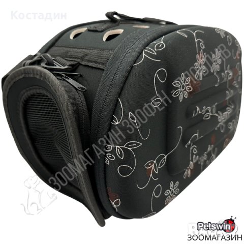 Чанта за Пренасяне на Коте/Куче - Малка Порода - 36см/21см/21см - Черна разцветка